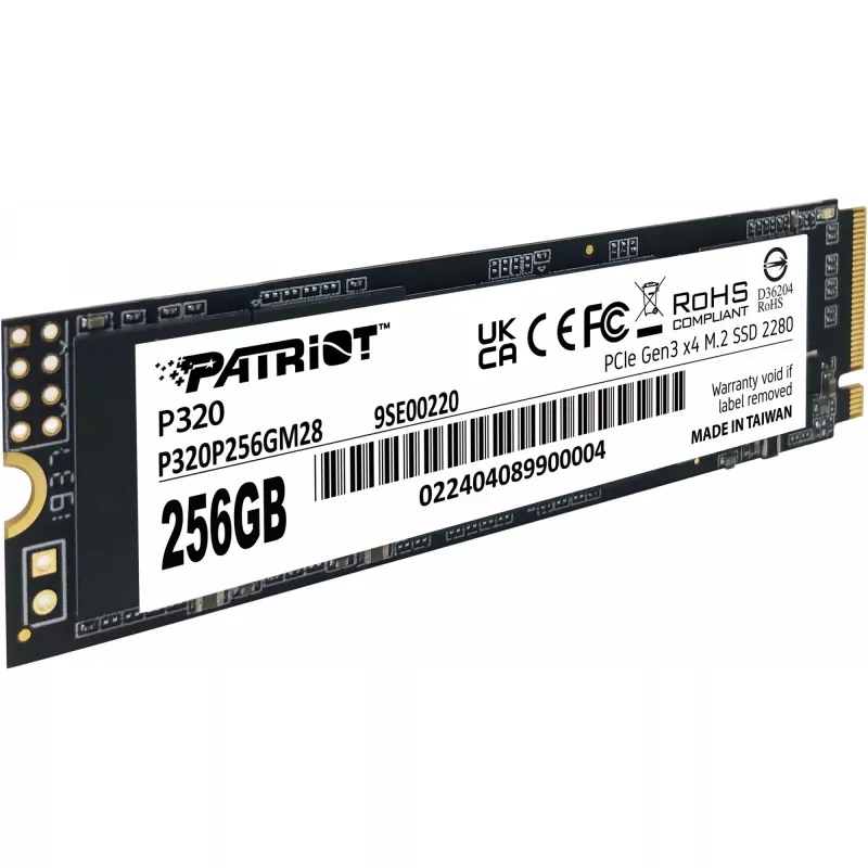 SSD-asema Patriot P320 256 GB M.2 2280 PCIe 3.0 x4 NVMe