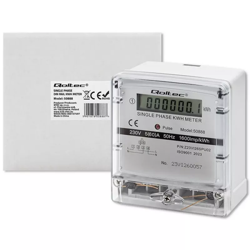 Yksivaiheinen elektroninen energiankulutusmittari 230V LDC