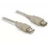 USB 2.0 -jatkokaapeli DeLOCK 82240 3 m harmaa