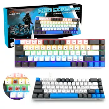 Mekaaninen näppäimistö MEDIA-TECH MT1259 Red Core MX60, 60 % muotokerroin, CHERRY MX Red -kytkimet, RGB-taustavalo, USB, High-Profile-näppäimet