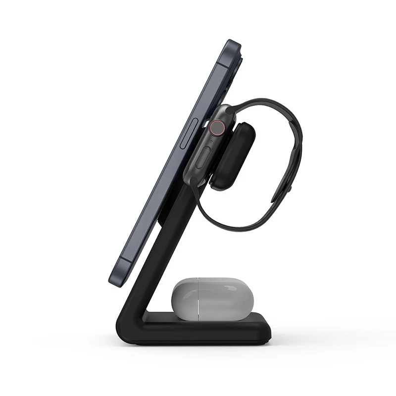 Sisälaturi Crong CRG-MSPS-BLK älykello musta Lightning USB langaton