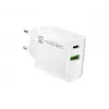Verkkopikalaturi NATEC RIBERA 12V 20W USB-C PD 3.0 + USB-A Samsung AFC valkoinen