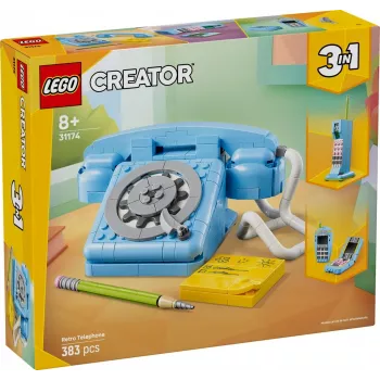 Rakennuslelu LEGO Creator 3-in-1 31174 retropuhelinsarja, 383 osaa, 8+ vuotta, 70×110×150 mm