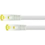 Python Series RJ45 -patchkaapeli Cat.7 -raakakaapelilla - lukituskielekkeen suojaus (RNS) ja nylonpunos - S/FTP - PiMF - halogeeniton - 500MHz - OFC - valkoinen - 25m (8070PY-250W)