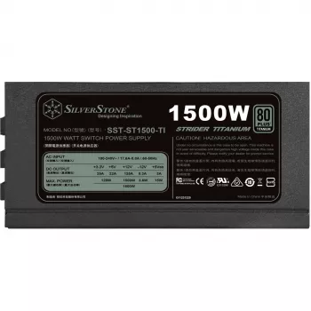 SilverStone Strider SST-ST1500-TI v2.0 1500 W virtalähde, 80 PLUS Titanium, modulaarinen