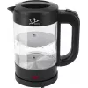 Jata HA702 vedenkeitin, 1,2 l, 1500 W, borosilikaattilasi, langaton, musta