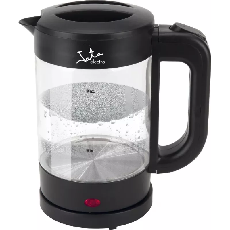 Jata HA702 vedenkeitin, 1,2 l, 1500 W, borosilikaattilasi, langaton, musta