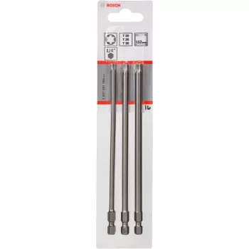Extra kova ruuvauskärki ruostumattomalle teräkselle, pehmeälle puulle 3 kpl Torx T20, T25, T30 kuusiokolo