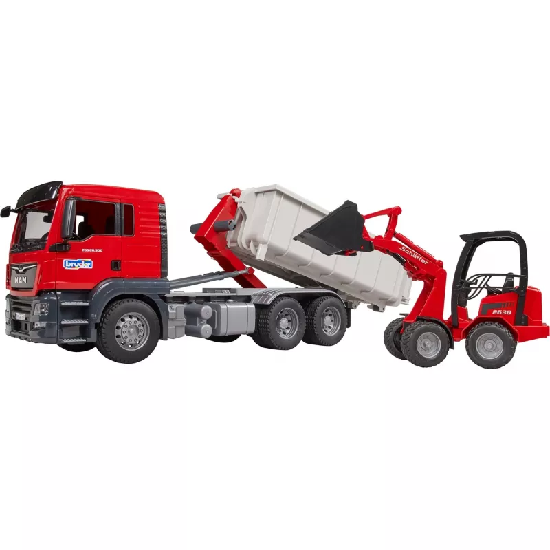Kuorma-auto & telaketjusetti BRUDER MAN TGS kuorma-auto monivärinen