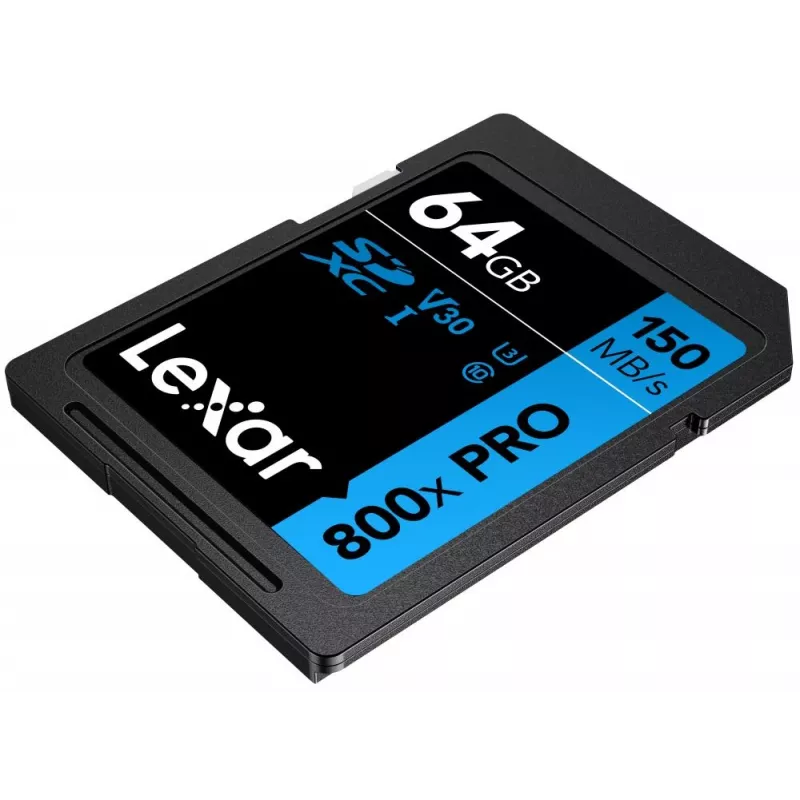SDXC-flash-muisti Lexar 64 GB UHS-I 800xPRO — Class 10, U3, V30, 150 MB/s