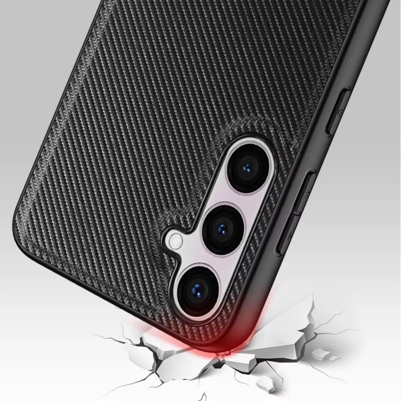 nevox StyleShell NYLO 2469 kotelo Samsung Galaxy S25+ -puhelimelle, polykarbonaatti/TPU/nailon, musta