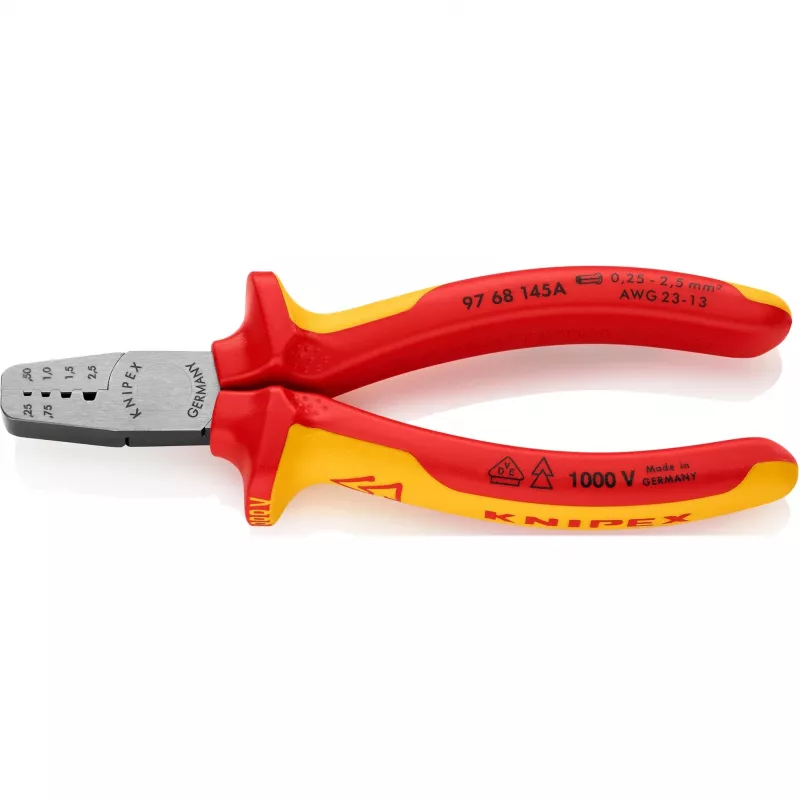 Kaapelin puristuspihdit yhdistelmätyökalu Knipex 97 68 145 A