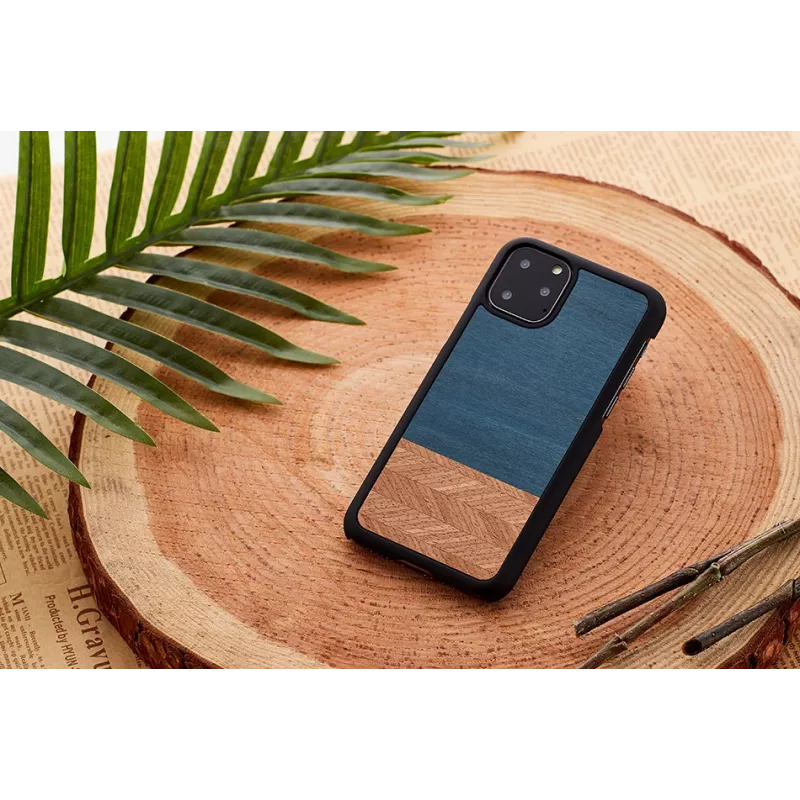 Puhelinkotelo man and wood iPhone 11 Pro Maxille — denim musta suojakotelo