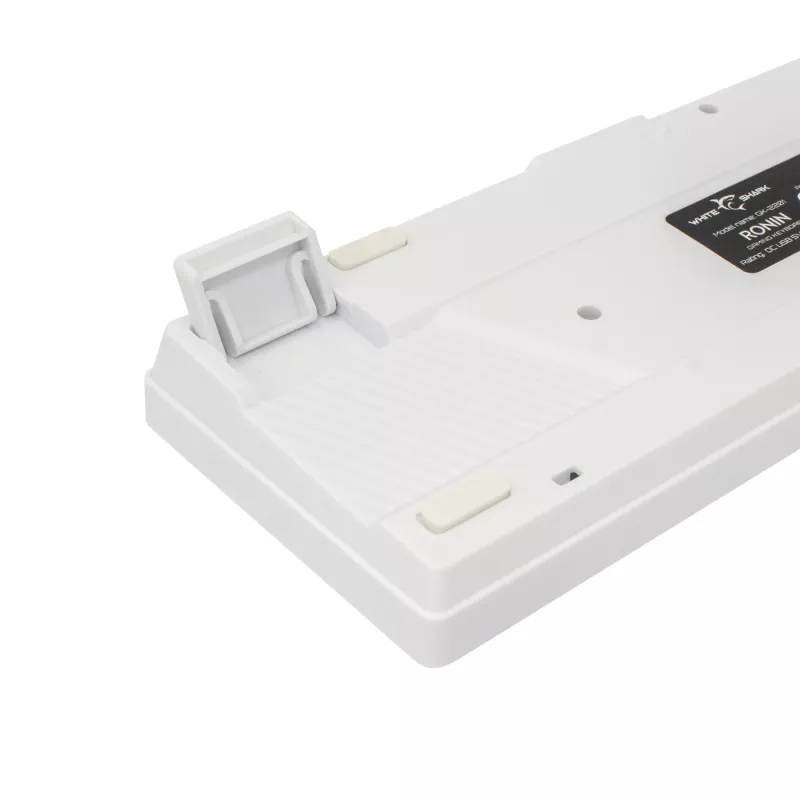 Näppäimistö White Shark RONIN valkoinen USB QWERTY 68 näppäintä LED