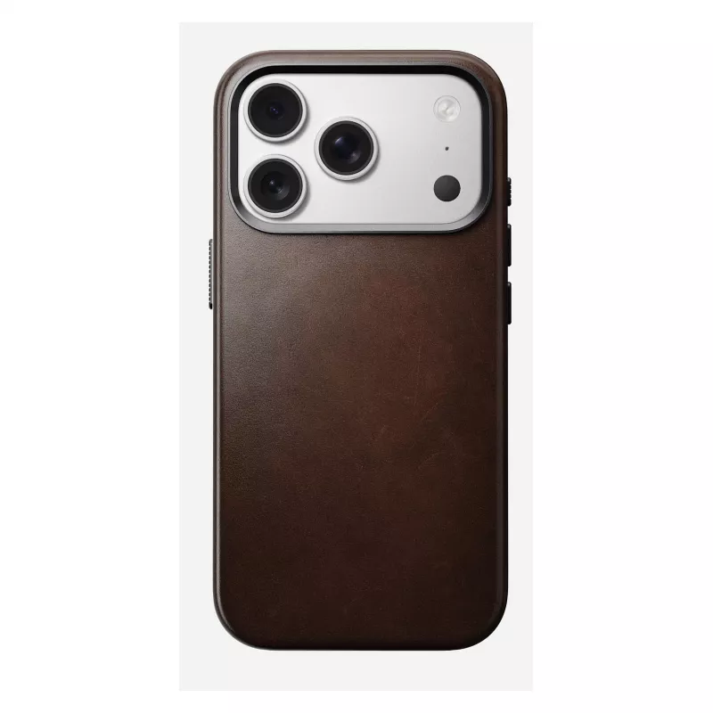 Puhelinkotelo Nomad Traditional Leather Case iPhone 17 Pro, nahka-mikrokuitu, sopii 6,3 inch (16 cm), ruskea