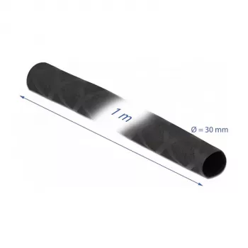 Kutistesukka DeLOCK 19596 X-kuvio liukumaton 1 m x 30 mm musta