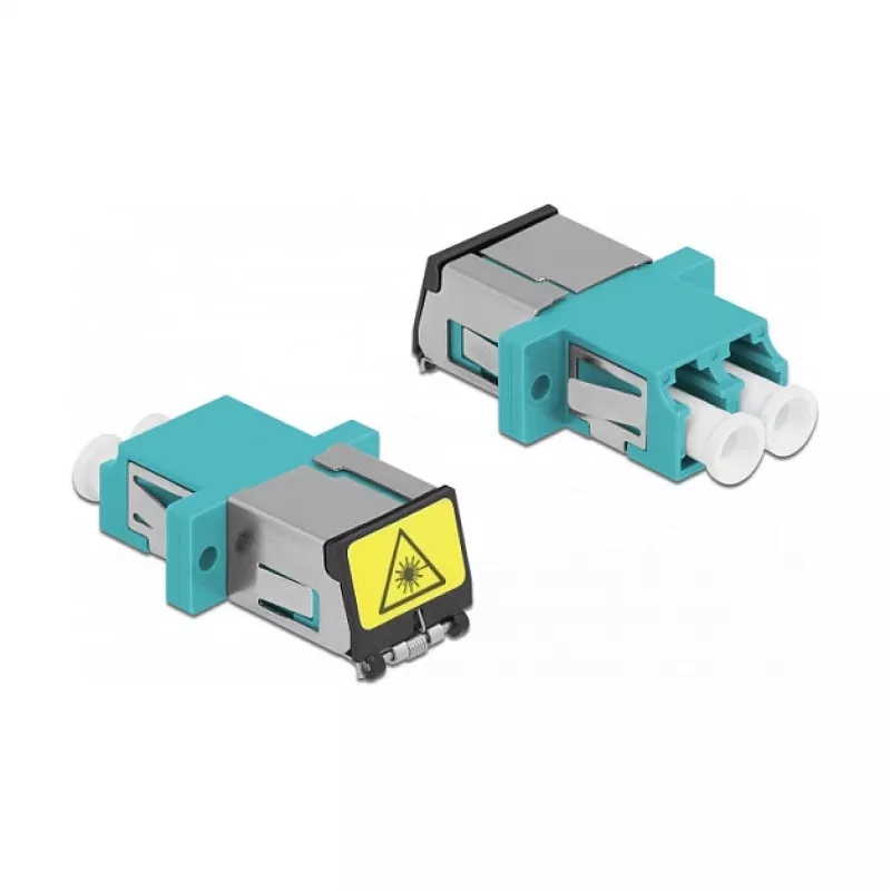DeLOCK 86900 kuituliitäntä LC Duplex naaras-naaras Multimode aqua