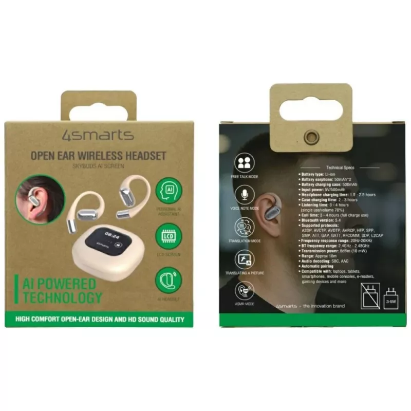 Kuulokkeet 4smarts SkyBuds AI Screen