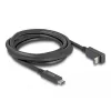 DeLOCK USB-kaapeli USB Type-C-pistoke USB Type-C-pistokkeeseen taivutettu 2 m 5 Gbit/s 4K PD 60W