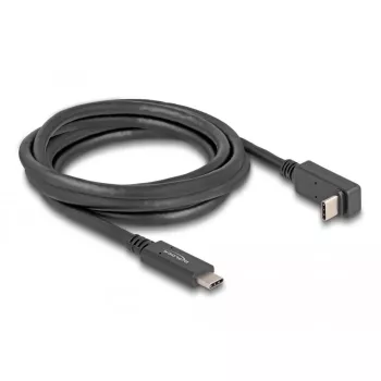 DeLOCK USB-kaapeli USB Type-C-pistoke USB Type-C-pistokkeeseen taivutettu 2 m 5 Gbit/s 4K PD 60W
