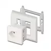 Maadoitettu pistorasia DELOCK Easy 45 T13 Sveitsi 45×45 mm, 250 V / 10 A, valkoinen