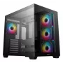 PC-kotelo DeepCool CG530 4F Midi Tower musta — karkaistu lasi, ATX/ITX/Micro ATX, 3x120mm tuuletin, USB-C