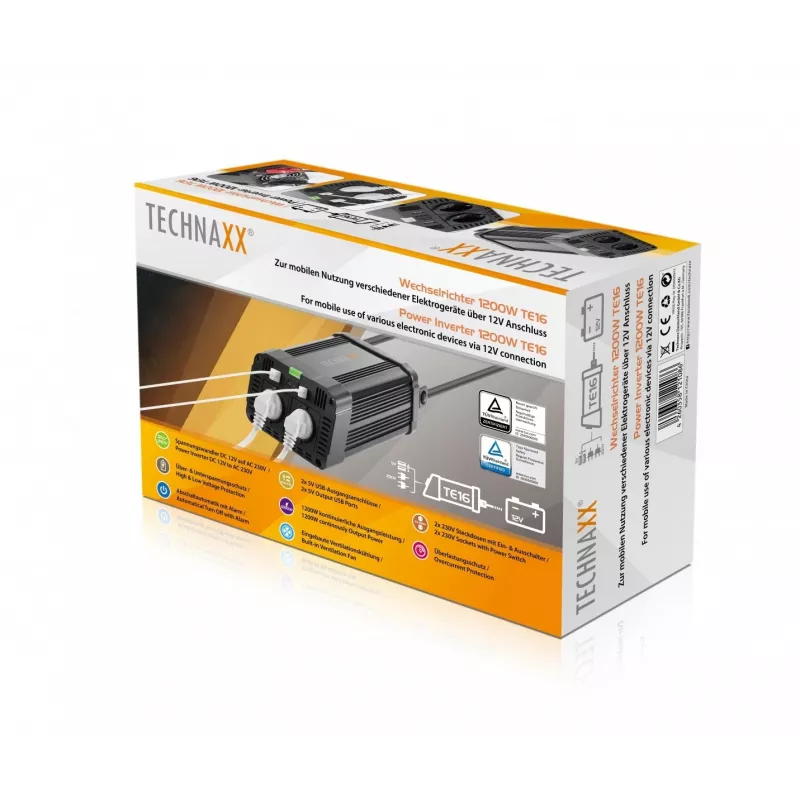 Technaxx TE16 jännitemuunnin 1200W