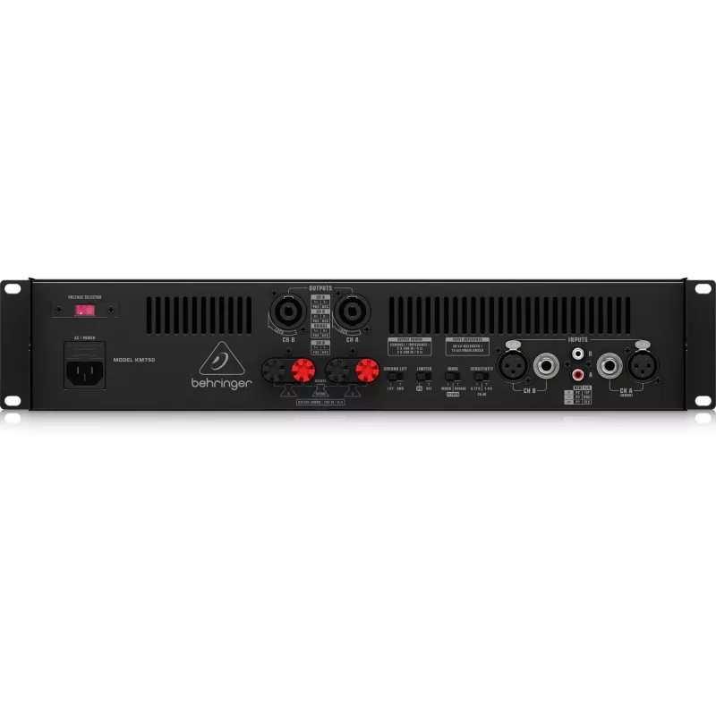 Behringer KM750 audiovahvistin 2.1-kanavaa musta