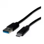 ROLINE RM USB 3.2 Gen 1 -kaapeli, A-C, ST/ST, musta, 0,5 m