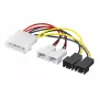 Goobay | virtakaapeli/adapteri PC-tuulettimelle; 5,25 tuuman liitin tuulettimeen 2x 12 V/2x 5 V
