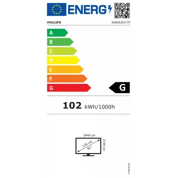 Philips 6000 Series 50BDL6017P Digital Signage -näyttö 125,7 cm (49,5