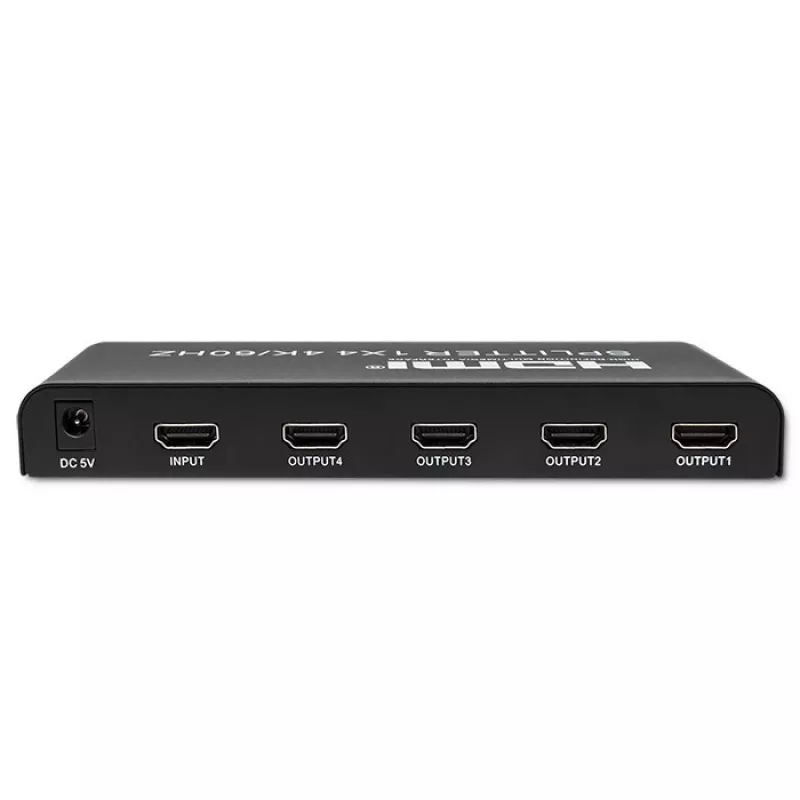 Qoltec 51799 aktiivinen HDMI-jakaja 4 x HDMI 4K x 2K | 6 Gb/s | 60 Hz