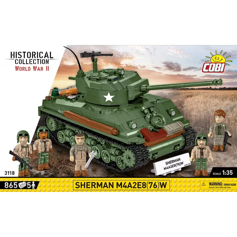 Blocks Sherman M4A2E8 865 rakennuspalikkaa
