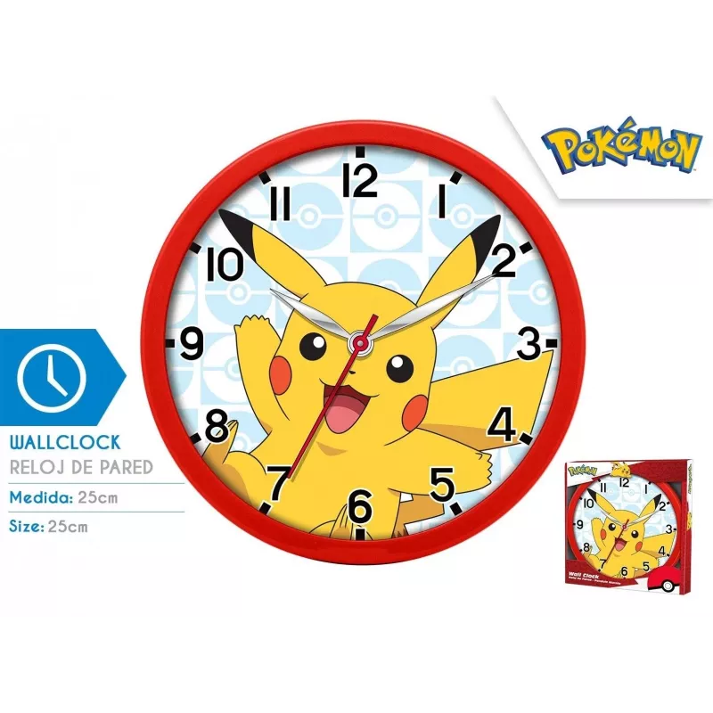 Seinä kello Pokemon Pikachu 25cm