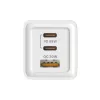 SAVIO LA-07 GaN 65W virtalähde, USB, QC4.0+, PD 3.0, valkoinen