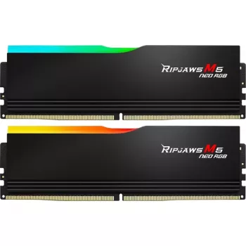 DIMM 32 GB DDR5-6000 (2x 16 GB) Dual-Kit, muistimoduuli musta, F5-6000J3636F16GX2-RM5NRK, Ripjaws M5 Neo RGB, AMD EXPO