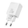 Seinälaaturi Baseus Compact 1x USB-A + 1x USB-C 3A, kompakti matka-adapteri