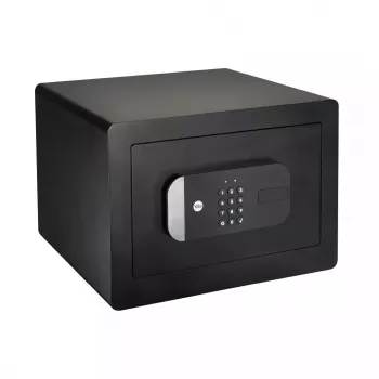 Yale YSS/250/EB1 -erillinen kassakaappi — elektroninen ja avainlukko, musta, 250×300×350 mm