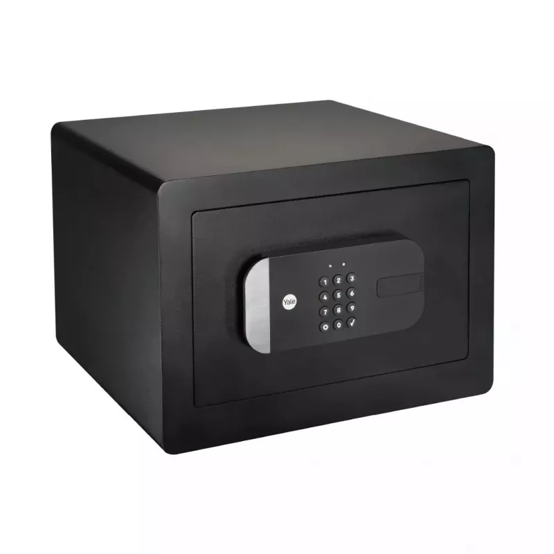 Yale YSS/250/EB1 -erillinen kassakaappi — elektroninen ja avainlukko, musta, 250×300×350 mm