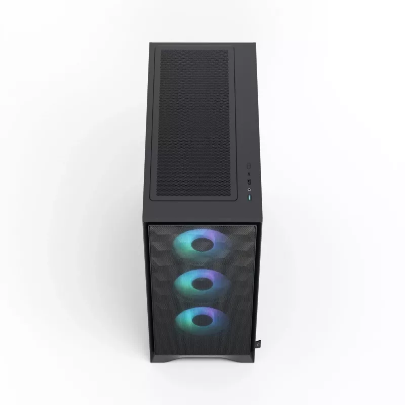 Fractal Design Pop 2 Air musta Solid Midi-Tower-PC-kotelo — ATX-tuki, 3x 120 mm etutuulettimet, 2,5/3,5 inch asemapaikat, 215×481×462 mm