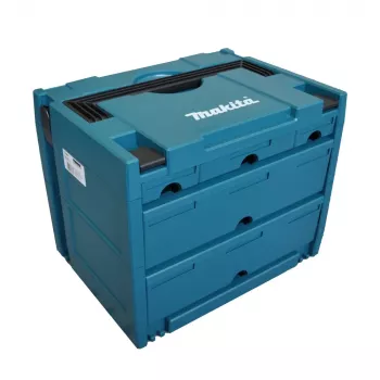 Makita P-84349 MAKSTOR Model 4.5 työkalulaatikko, 5 vetolaatikkoa, sininen