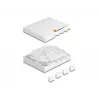 DeLOCK kuitu-liitäntärasia FTTH seinäasennus 4 x SC Simplex LC Duplex valkoinen