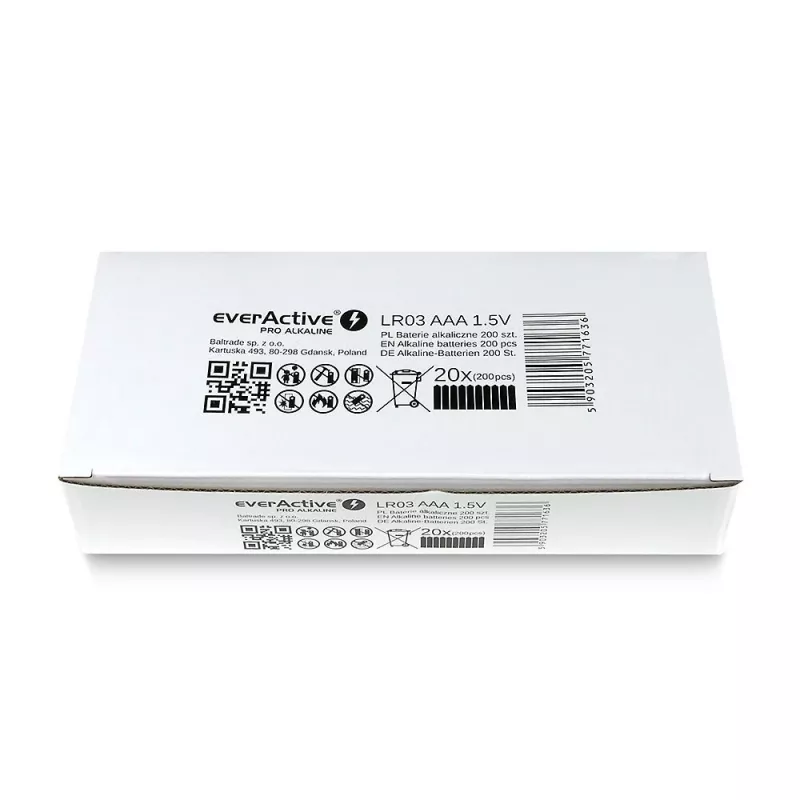 Kertakäyttöinen alkaliparisto everActive LR0310PAK AAA 1,5 V 1250 mAh 10 kpl:n pakkaus