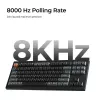 Mekaaninen näppäimistö Keychron V3 Ultra 8K — johdollinen & Bluetooth, QWERTY-asettelu, RGB LED, musta