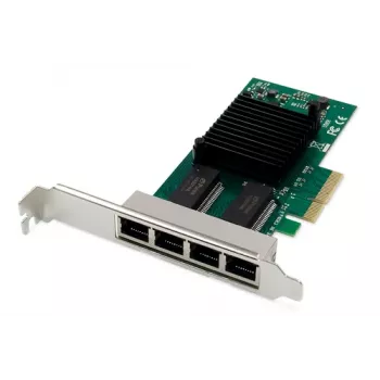 DIGITUS 4-porttinen Gigabit Ethernet -verkkokortti, RJ45, PCI Express, Intel I350