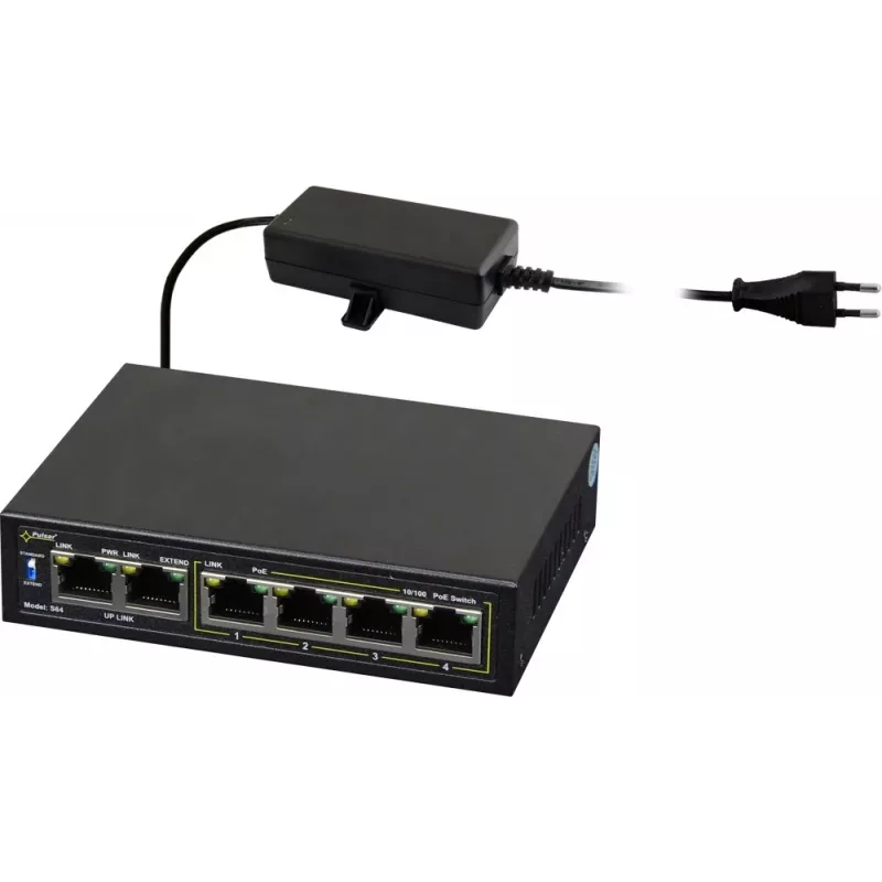 Verkkokytkin PULSAR Switch POE Pulsar S64 4 porttia 2 uplink