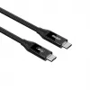 USB-C-kaapeli Unitek C14100ABK01-2M – 2 m, 100 W Power Delivery, 40 Gbit/s tiedonsiirto