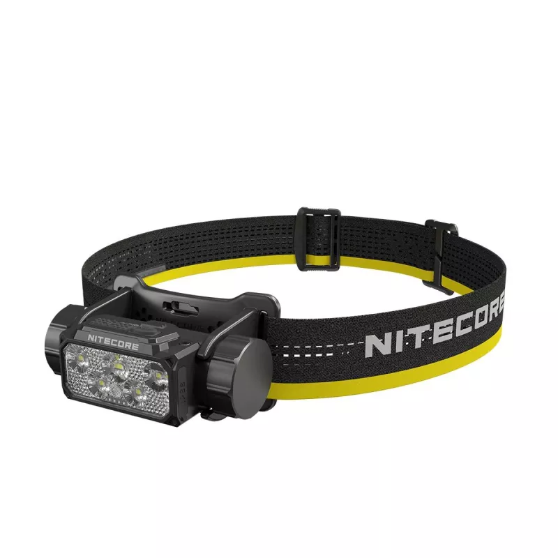 Nitecore HC70 UHE otsalamppu, 1600 lm, 6 LEDiä, IP68, USB-ladattava, alumiini, 172 g, musta