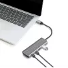 LogiLink USB 3.2 Gen2 -keskitin 7+1 porttia 2x USB-A 5x USB-C PD 100W alumiini