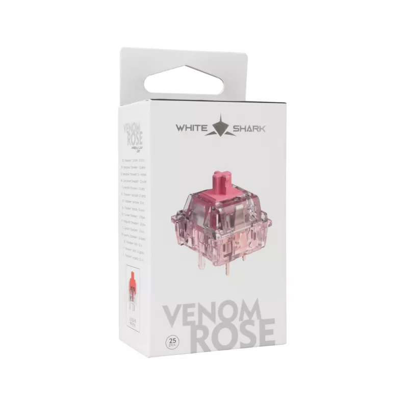 White Shark Venom Rose mekaaniset näppäimistökytkimet, 25 kpl